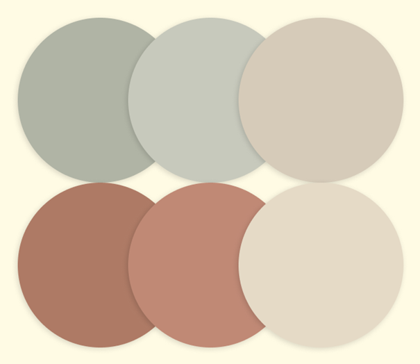 Kleurenpalet in aardetinten